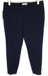 SUISTUDIO Robin Women's Trousers UK14 Slim Blue Wool Flat Front Formal * - Picture 1 of 9