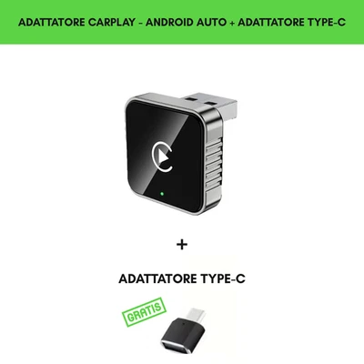 Adattatore Wireless CarPlay & Android Auto Universale | USB + Type-C | Compatibi - Immagine 1 di 4