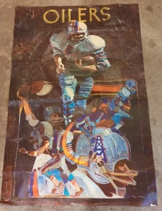 Vtg 1970 Houston Oilers NFL Collectors Memorabilia Defunct Football Pin Up Smith - Picture 1 of 16