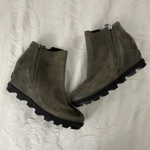 Sorel Joan Of Arctic Damen-Booties Keilabsatz Reißverschluss 8,5 grau - Bild 1 von 9