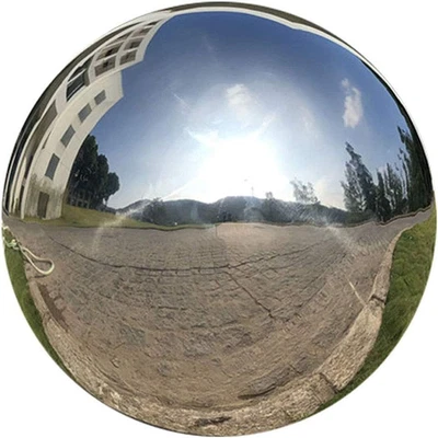 Bola de espejo globo de observación de 8 pulgadas, esfera de bola de jardín lisa reflectante pulida, Co Foto 1 de 4