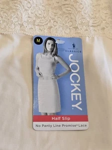Half Slip No Panty Line Promise Lace - Jockey Classic Size M. Beige NWT - Picture 1 of 5