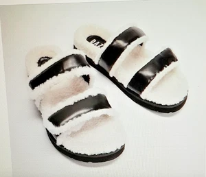 Dazie, Women's Size 8, Bindy Sandals Slides, Black, Sherpa Fleece Lining RRP:$70 - Picture 1 of 6