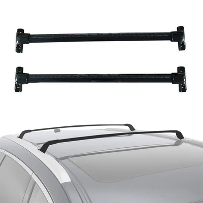Barra transversal compatible con portaequipajes de techo Infiniti QX60 2024 2025 2 piezas negro Foto 1 de 4