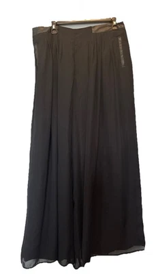 Jennifer Lopez Black Wide Leg Pants Beach Size 10 short Flowy - Image 1 of 4