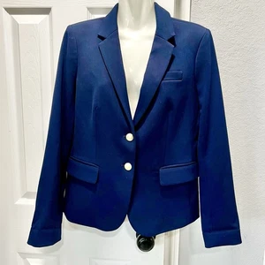 J.Crew Damen Original Schuljungen Blazer dunkelblau Wollmischung Größe 4 Academia - Bild 1 von 12