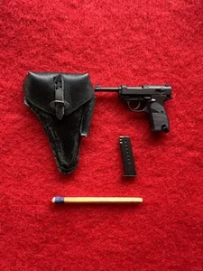 1/6 Scale German DAM Toys P-38 MEYER Pistol WWII Plastic Faux Leather Holster - Picture 1 of 7
