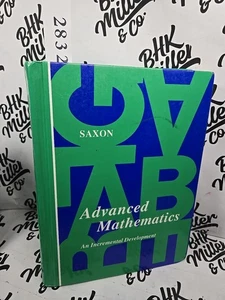 Saxon Advanced Mathematics Student Text 1st Edition 1989 Hardcover - Foto 1 di 12