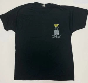VTG WWF TV Tour Crew T Shirt Sz XL 1990/91 Wrestling WWE Single Stitch Top Titan - Picture 1 of 11