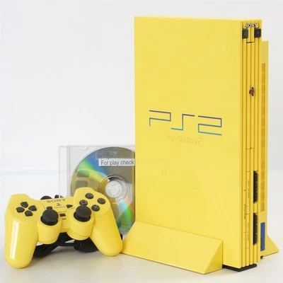 PS2 European Automobile Color Collection Light Yellow Console Tested system 131 - Image 1 of 4