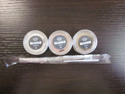bare Minerals Eyecolor Trio ~ LIGHTSCAPE PEBBLE UPTOWN + Dbl-End Brush NEW $73 - Image 1 of 4