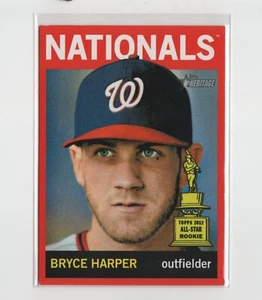 2013 TOPPS HERITAGE #440 BRYCE HARPER RED BORDER VARIATION Phillies - Picture 1 of 2