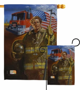 Homeguard Garden Flag Firefrighter Armed Forces Decorative Gift Yard Banner - Picture 1 of 17