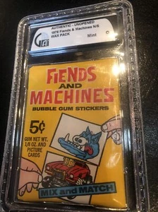 1970 DONRUSS FIENDS & MACHINES ORIG. UNOPENED GUM WAX PACK UNUSUAL GAI MINT PACK - Picture 1 of 3