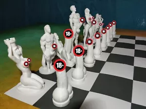 Adult Erotic Chess set hot 3D printed - Picture 1 of 8