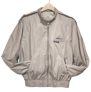 Vintage Members Only Racer Jacket Size 42 Gray WITH SNAP TIGHT COLLAR - Picture 1 of 10