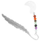  Colorful Moon Crystal Book Marks for Lovers Metal Bookmarks Gemstone