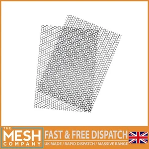 Hojas de malla perforada The Mesh Company acero dulce 8 mm agujero hexagonal | A4 x 2 - Imagen 1 de 1