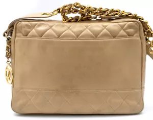 CHANEL CHAIN SHOULDER BAG TASCHE SCHULTERTASCHE SHOPPER BEIGE LEDER LEATHER COCO - Bild 1 von 21