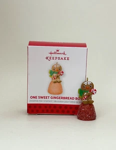 One Sweet Gingerbread Boy - 2013 Gumdrop - Hallmark Miniature Ornament QXM8522 - Picture 1 of 11
