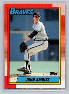 1990 O-Pee-Chee John Smoltz #535 - Atlanta Braves - Canadian/French - Picture 1 of 2