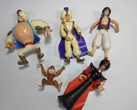 Vintage Aladdin Figures Lot Set - 1992 - Mattel - Disney Cover