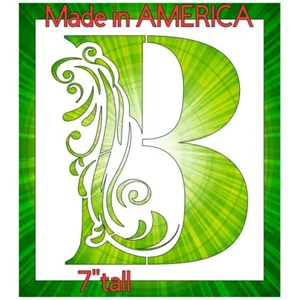 Plantilla de plástico transparente 7"x8" - letra floral del alfabeto B (SCA64) - Imagen 1 de 2