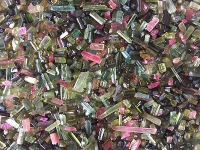 Natural Multi Tourmaline Pencil Form Rough, Multi tourmaline rough stone - Image 1 of 4