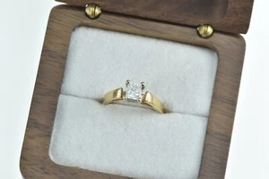 14K 0.40 Ct Princess Cut Diamond Engagement Ring Yellow Gold *22 - Picture 1 of 6