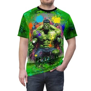 Brillant! T-Shirt "Hulk" Paint-Splatter All Over Print Unisex Schneiden & Nähen" - Bild 1 von 13
