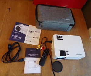 DBPower L21 Mini HD LED Video Projector Home Theater Video - White - Works - Picture 1 of 12