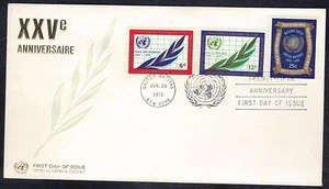 UN United Nations 1970 First Day Of Issue FDC 25th Aniversary Special Edition #5 - Bild 1 von 2