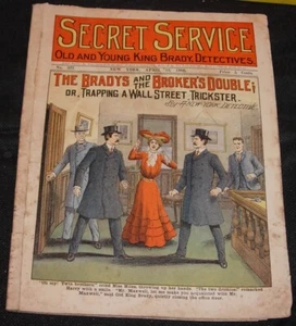Secret Service,King Brady Detectives,5 cent pulps,1906,1911,lot of 5 - Picture 1 of 10