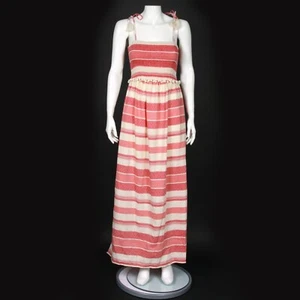 New ASOS Maternity Red Pom Pom Striped Summer Maxi Dress US - 6 - NWT /7050 - Picture 1 of 6