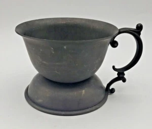 ASL Pewter SHAVING MUG Drinking Cup with Scroll Handle - Picture 1 of 6