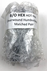 HOT Hex Overwound Humbuckers Black Hot Wound Pickups Matched Pair B/O HEX - Picture 1 of 3