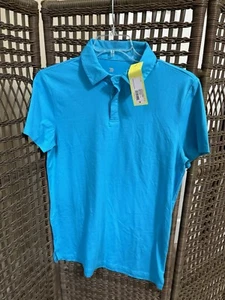 Baumwoll Poloshirt - All in Motion Größe M Herren Türkis - Bild 1 von 6