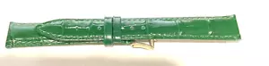 Brand New Accutron Crocodile Band in Green w/Signed SS Buckle - Picture 1 of 4