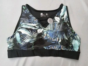 Sujetador deportivo Xersion para mujer nuevo con etiquetas 2XL soporte medio secado rápido estampado tropical sin etiquetas - Imagen 1 de 7