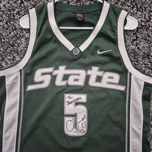 Chirs Hill #5 Michigan State Nike basketball jersey. Green. Men's size Medium - Picture 1 of 6