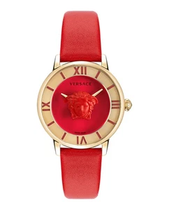 Versace Womens IP Yellow Gold 38mm Strap Fashion Watch - Picture 1 of 5