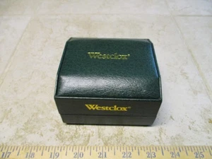 Caja de reloj de presentación Westclox verde de colección vacía para hombre repuesto - Imagen 1 de 2