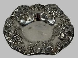 Antique Gorham Sterling Silver Repoussé Bowl – C3038 – Grape & Vine Baroque Moti - Picture 1 of 8