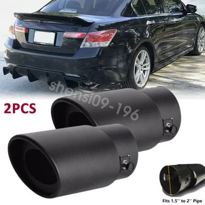 2PCS For Honda Accord 2005-25 Exhaust Pipe Tip Rear Tail Throat Muffler Tailpipe Foto 1 de 4
