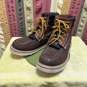 McRae Moc Industrial 6 Zoll Keilabsatz weiche Spitze Leder Stiefel Herren Größe 12 9out10 - Bild 1 von 21