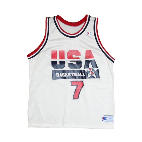 Vintage Team USA Larry Bird Champion Jersey Size 48 90s Olympics NBA Cover