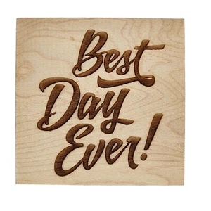 CLEARSNAP Holz montierter Gummistempel bester Tag aller Zeiten! 3 Zoll mal 3 Zoll - Bild 1 von 6