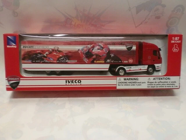NEW RAY 1/87 - CAMION IVECO STRALIS DUCATI MOTO GP - Immagine 1 di 1