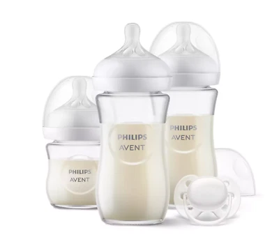 Avent Natural Response Glas Babyflasche Flaschen Set & Beruh - Bild 1 von 4