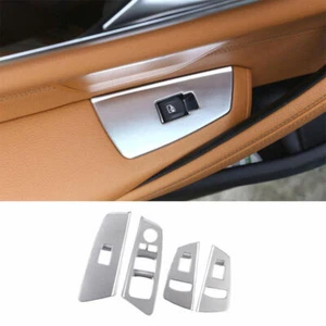 For BMW 5 Series G30 2018-2022 ABS Silver Window Switch Button Garnish Trim 4PCS - Picture 1 of 8